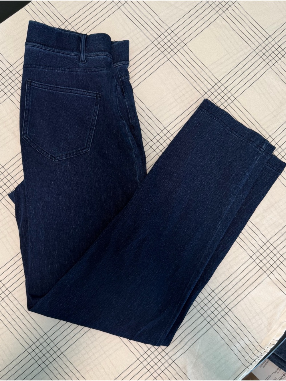 Lands’ End Starfish Knit Denim Jeans Medium Tall 10-12 Dark Indigo